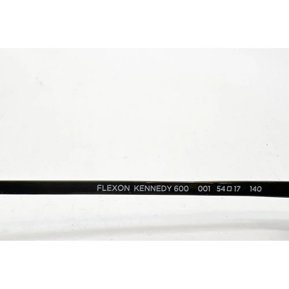 Flexon Kennedy 600 Eyeglasses Mens Black Rectangular Frame 54-17-140